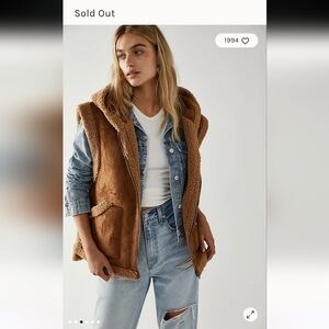 Free People Suede Shearling Juno Vest